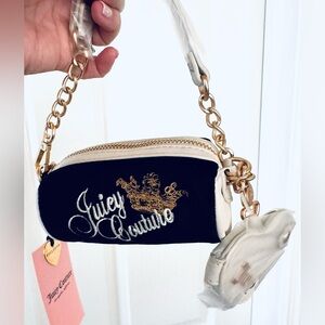 Juicy Couture Key To Juicy Mini Barrel Bag Heart Shaped Mirror Dangle NWT